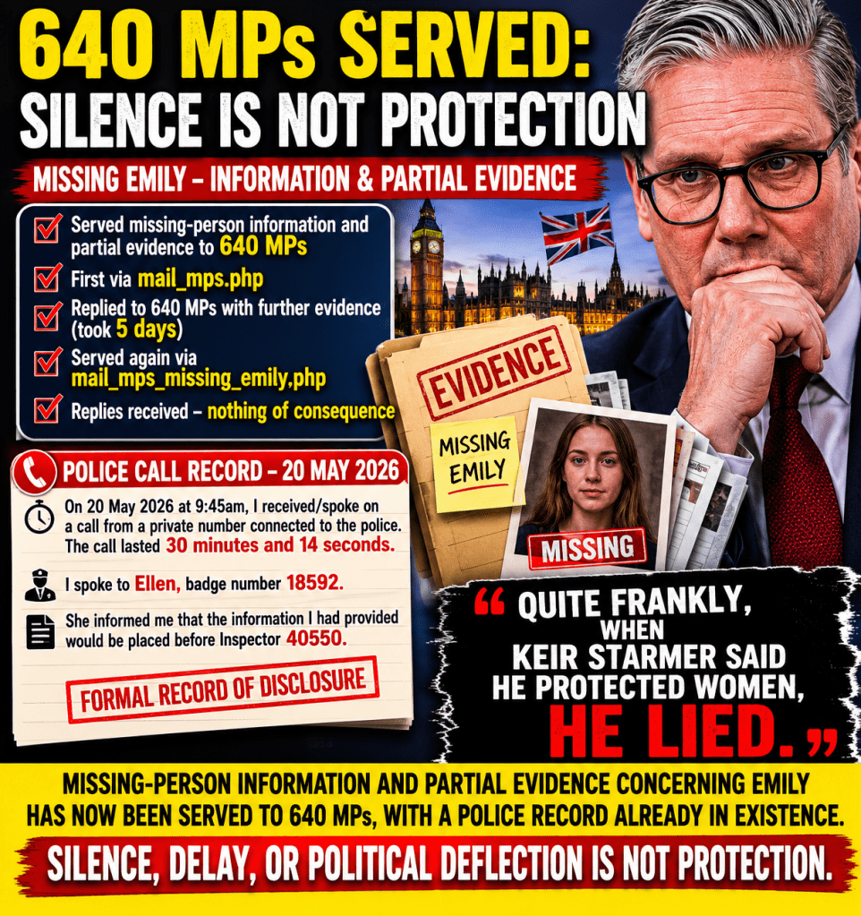 640 MPs Served: Silence Is Not&nbsp;Protection